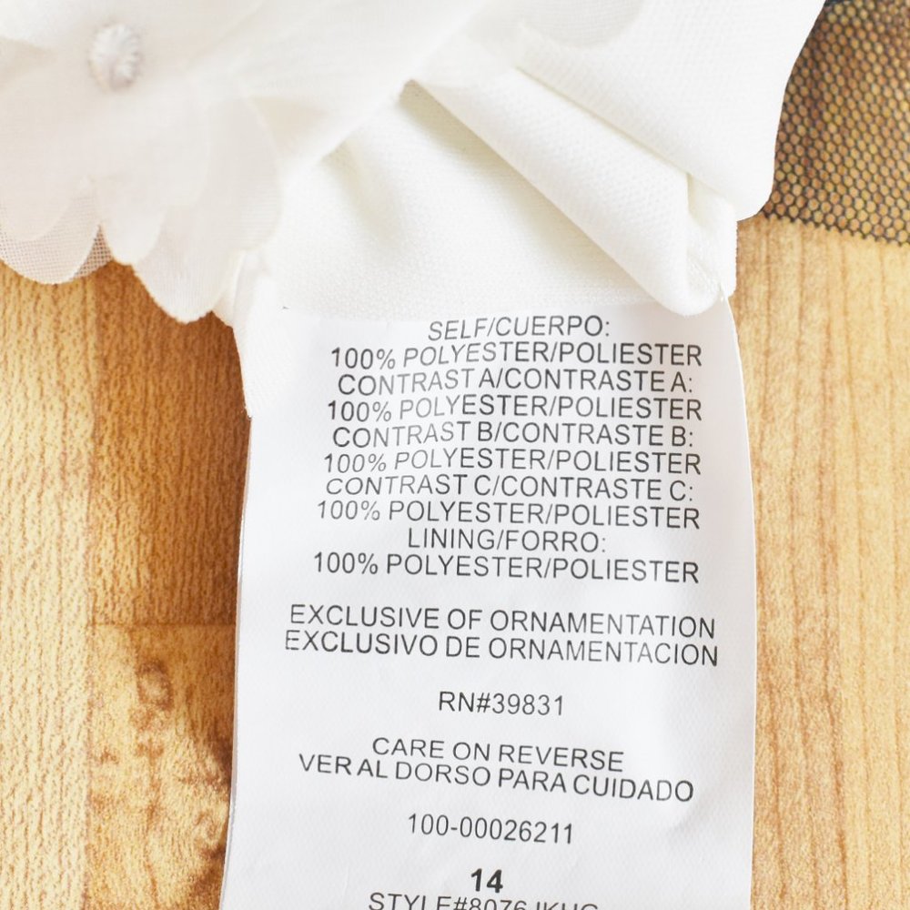 Black & White Floral Ruffle Dress Size 14 - Picture 6 of 6